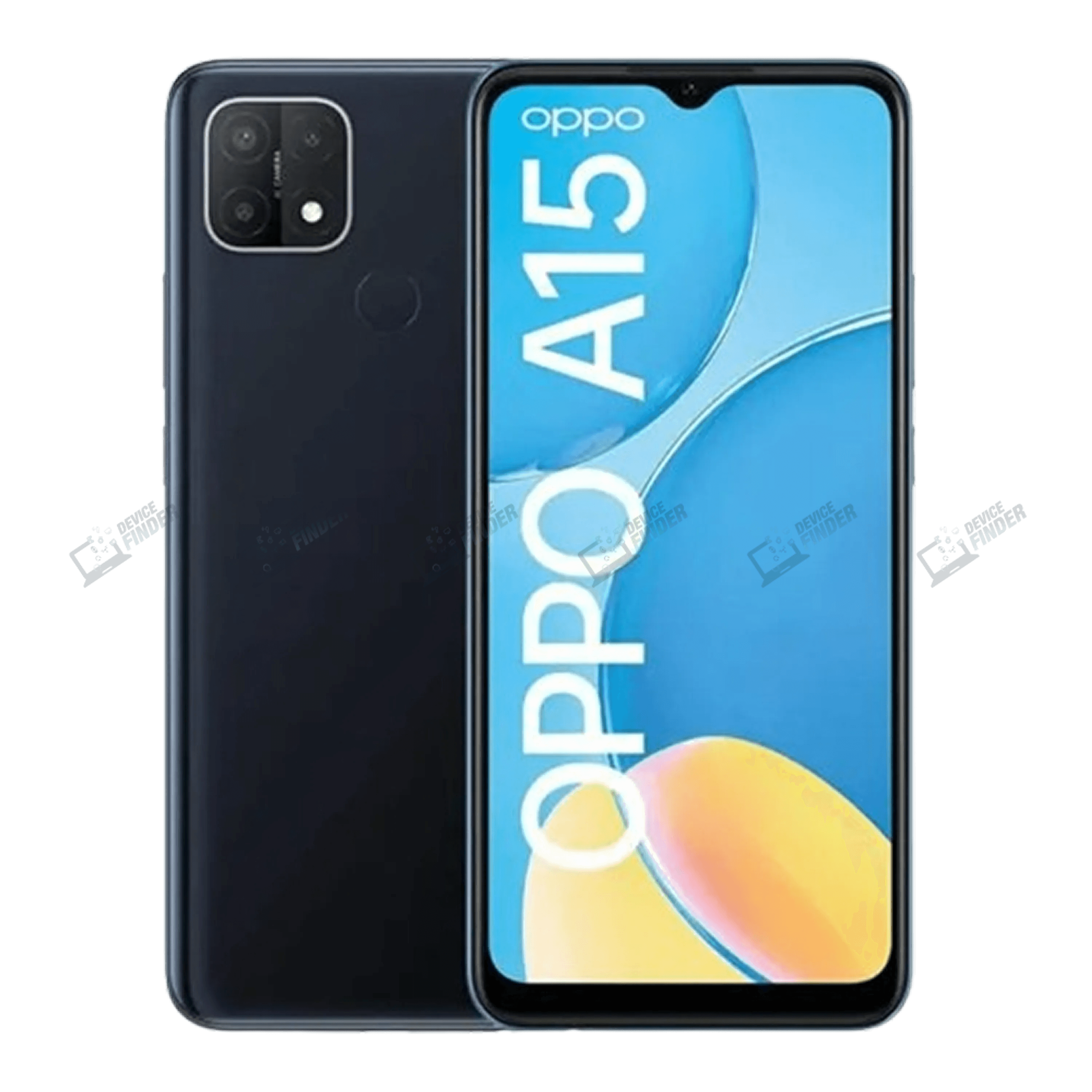 Oppo A15 showcasing vibrant design and specifications.