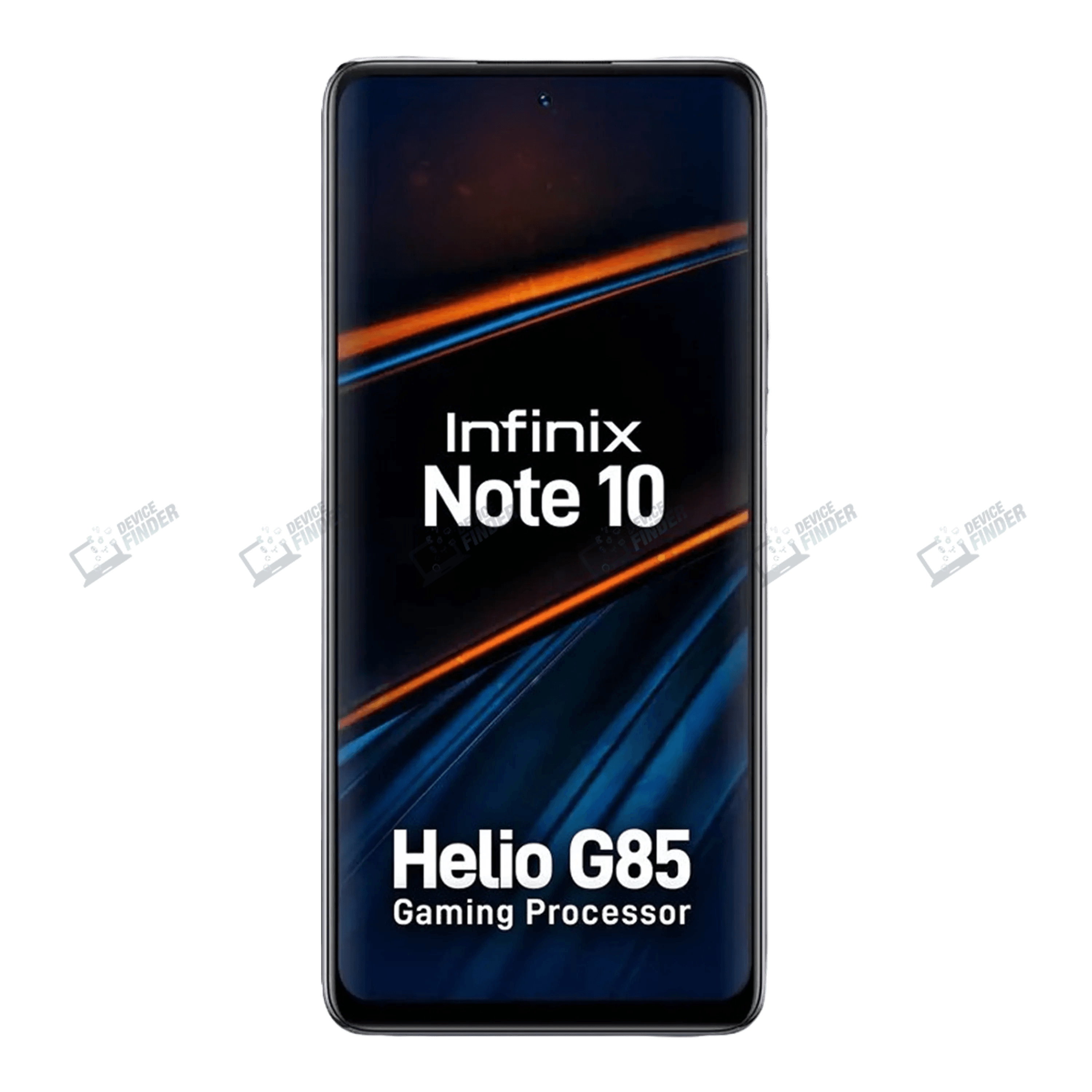 Infinix Note 10 smartphone with vibrant display and camera features.