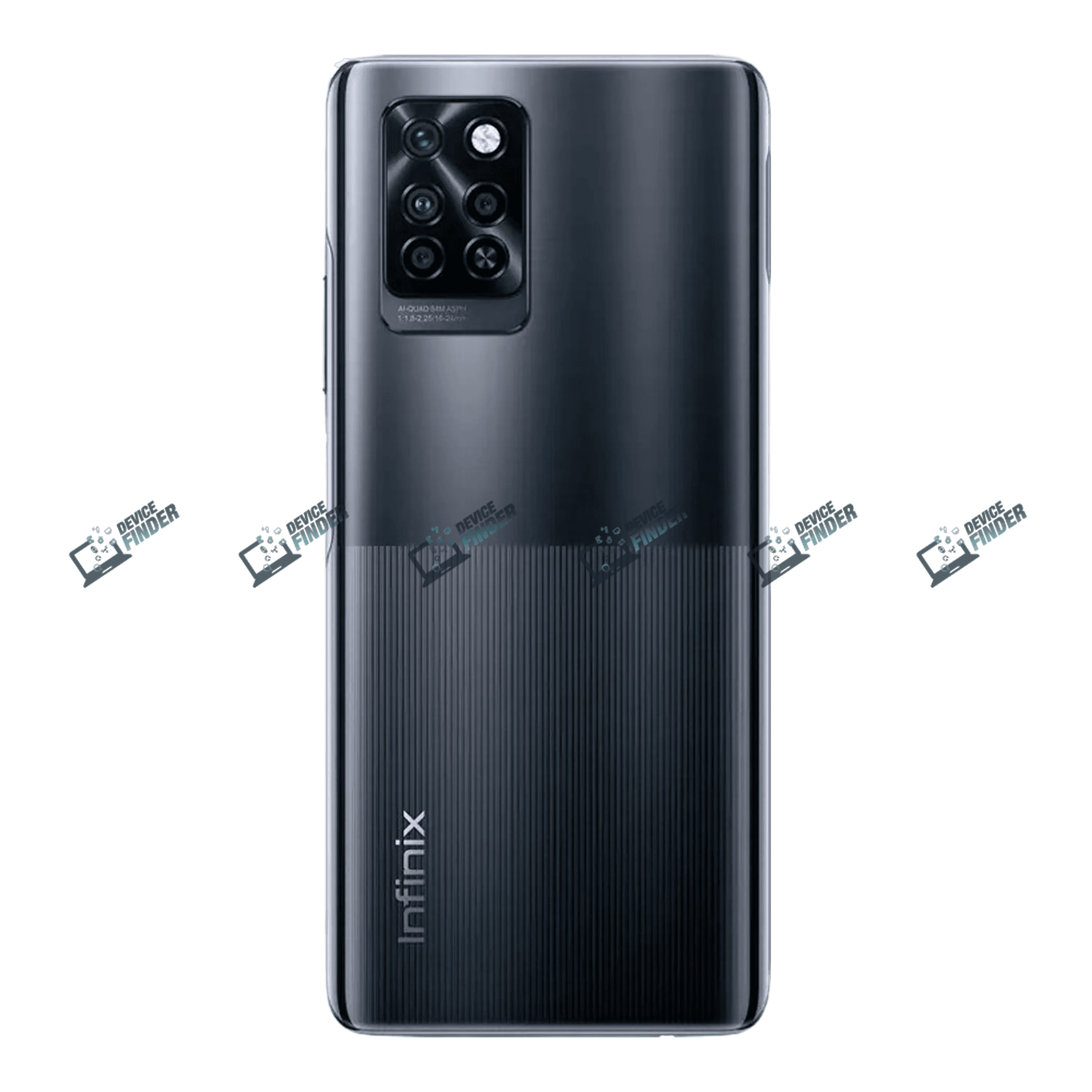 Infinix Note 10 Pro in stylish black color with features highlighted.