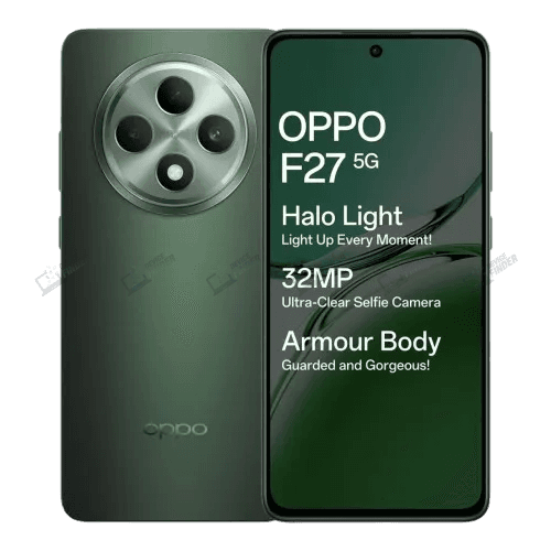 Oppo F27 Specs Unveiled - Latest Tech in BD Graphic representation of Oppo F27 with key specifications highlighted for Bangladesh.