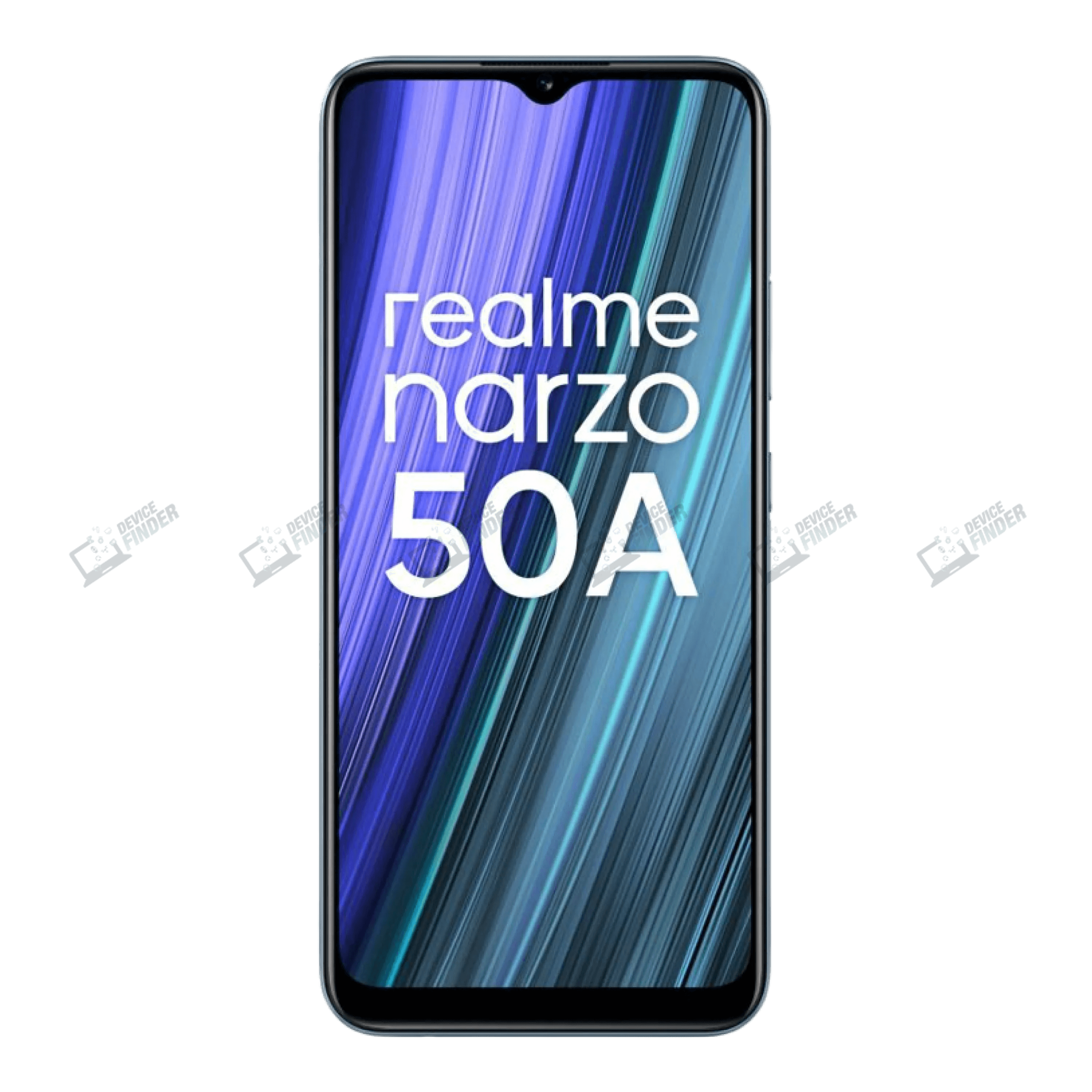 Realme Narzo 50A view showcasing its sleek design and features.