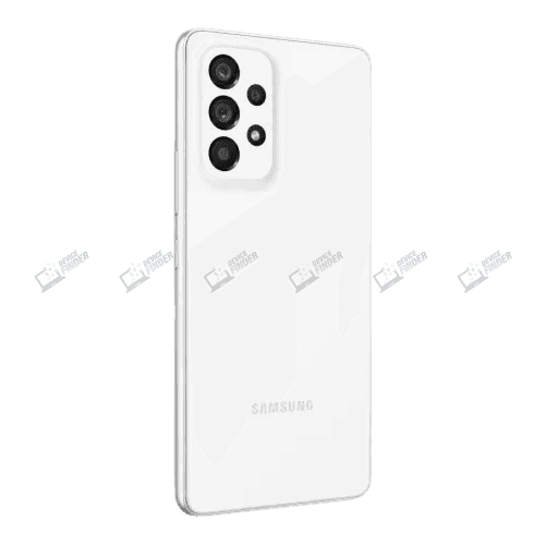 Review: Samsung Galaxy A53 5G Performance. Samsung Galaxy A53 5G displayed with charts showing performance metrics.