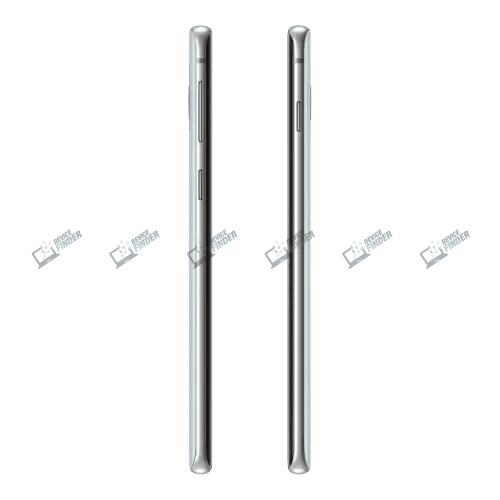 Samsung Galaxy S10 smartphone in hand with vibrant display.