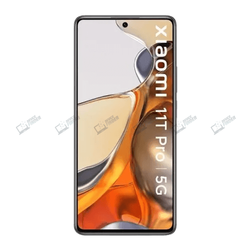 Xiaomi 11T Pro showcasing its sleek design and features.
