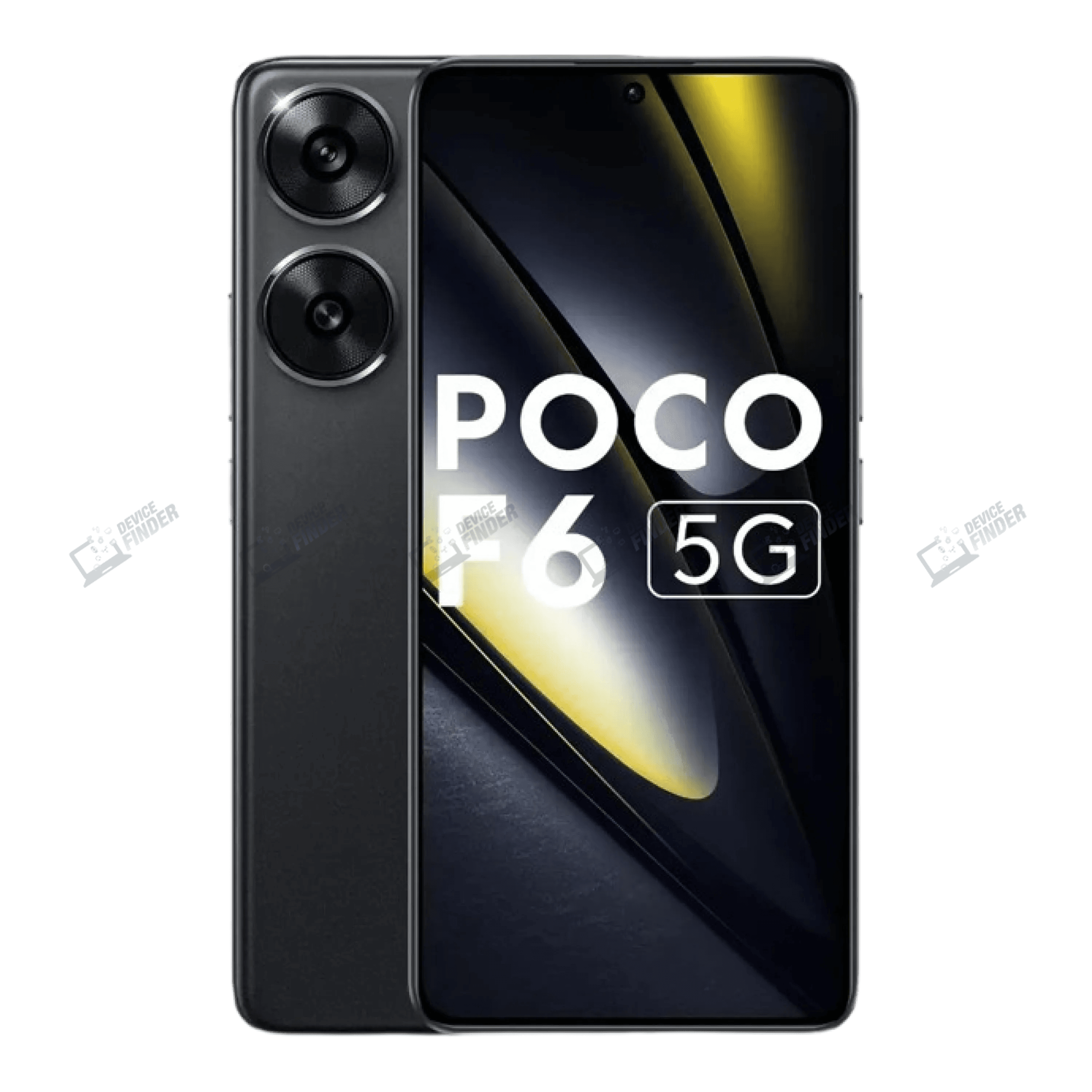 Xiaomi Poco F6 smartphone showcasing its sleek design.