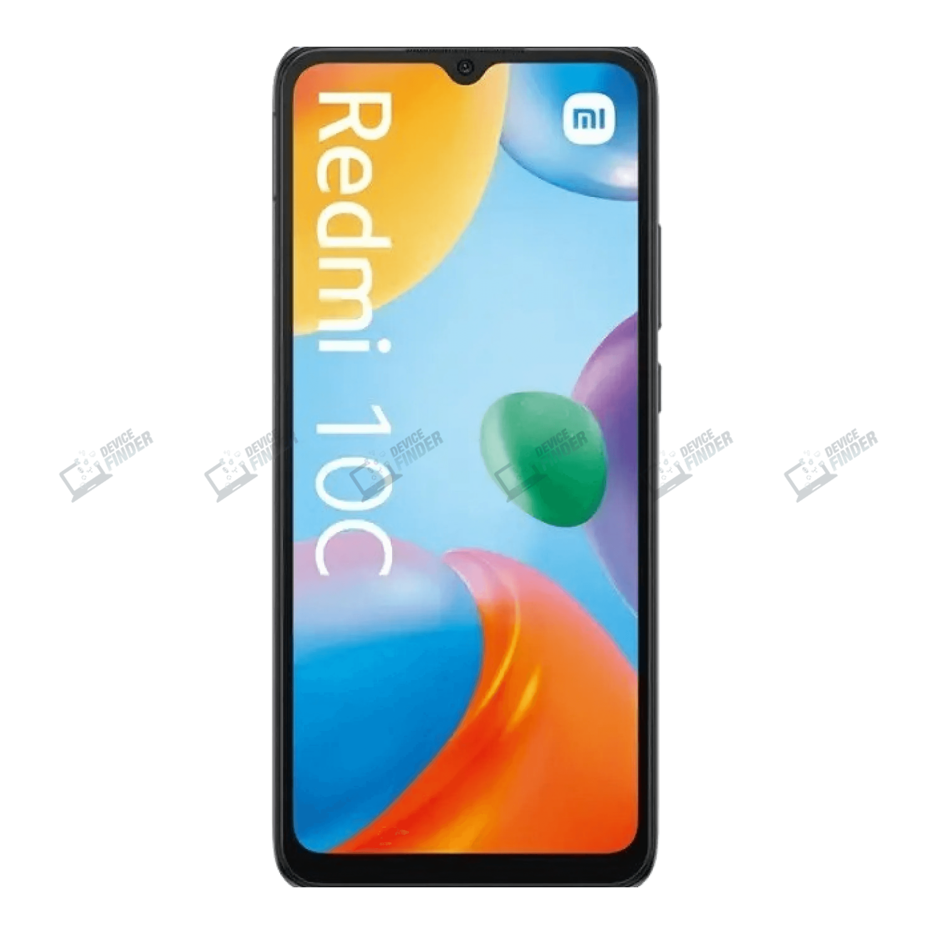 Xiaomi Redmi 10C in vibrant colors showcasing its design.