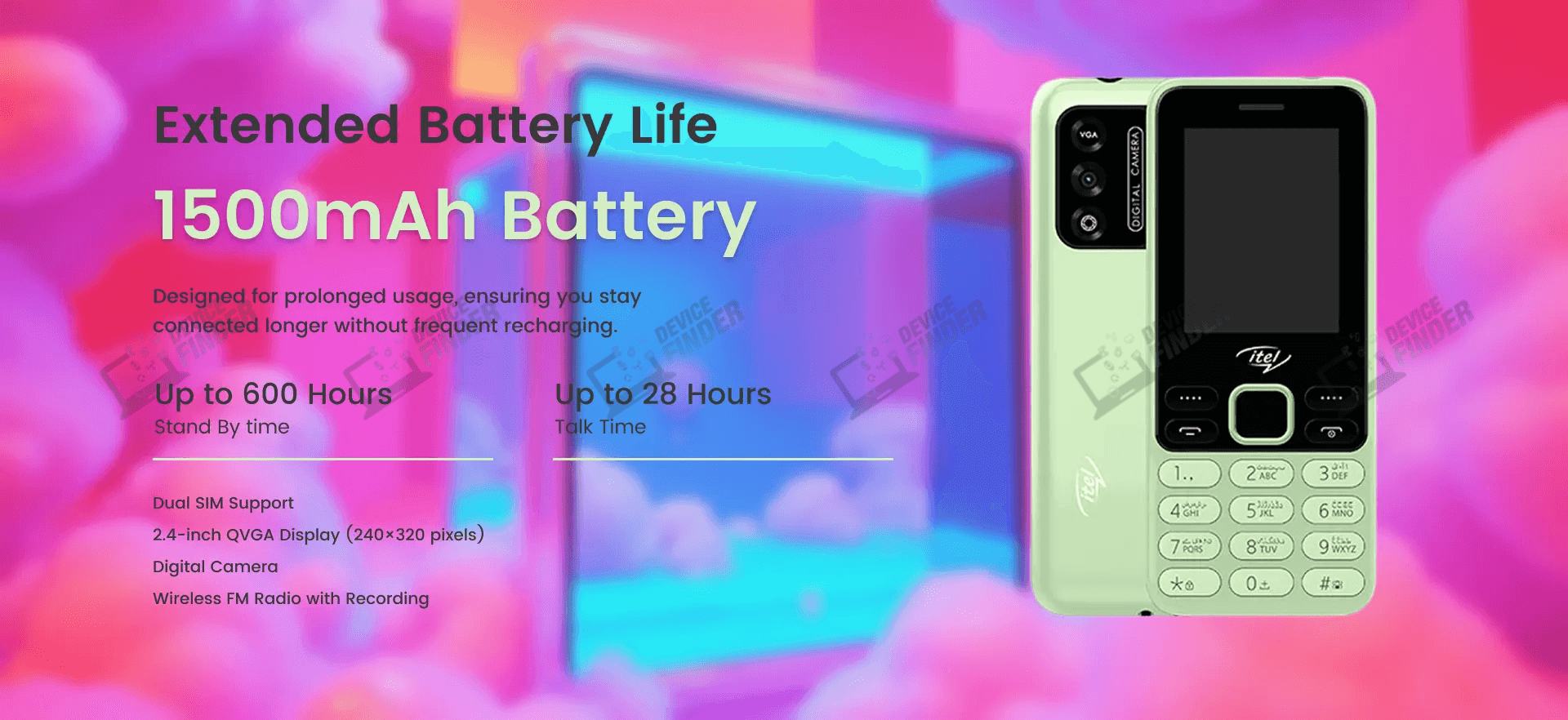 Itel 5200 Feature Phone with 1500mAh Battery Itel 5200 Price in Bangladesh with extended battery life and dual SIM support